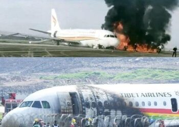 TIBET AIRLINES A319 CAUGHT FIRE DURING TAKE OFF IN CHINA