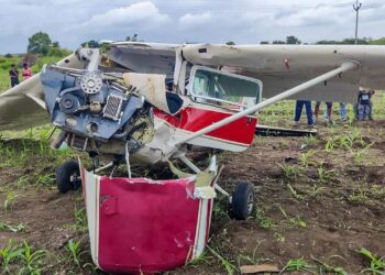 DGCA team visits training aircraft crash-landing site near Pune