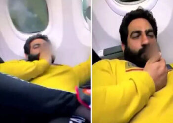 Viral Picture: Bodybuilder Bobby Kataria smoking in SpiceJet flight surfaces online; Scindia orders probe