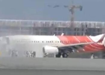 Air India Express Plane Catches Fire At Muscat Airport, Passengers Safe | Video