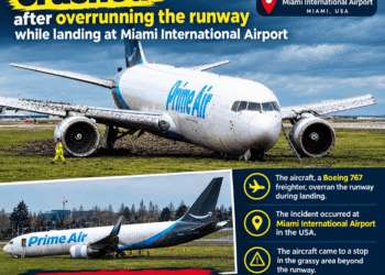 Amazon cargo aircraft crashed after overrunning the runway while landing at Miami International Airport