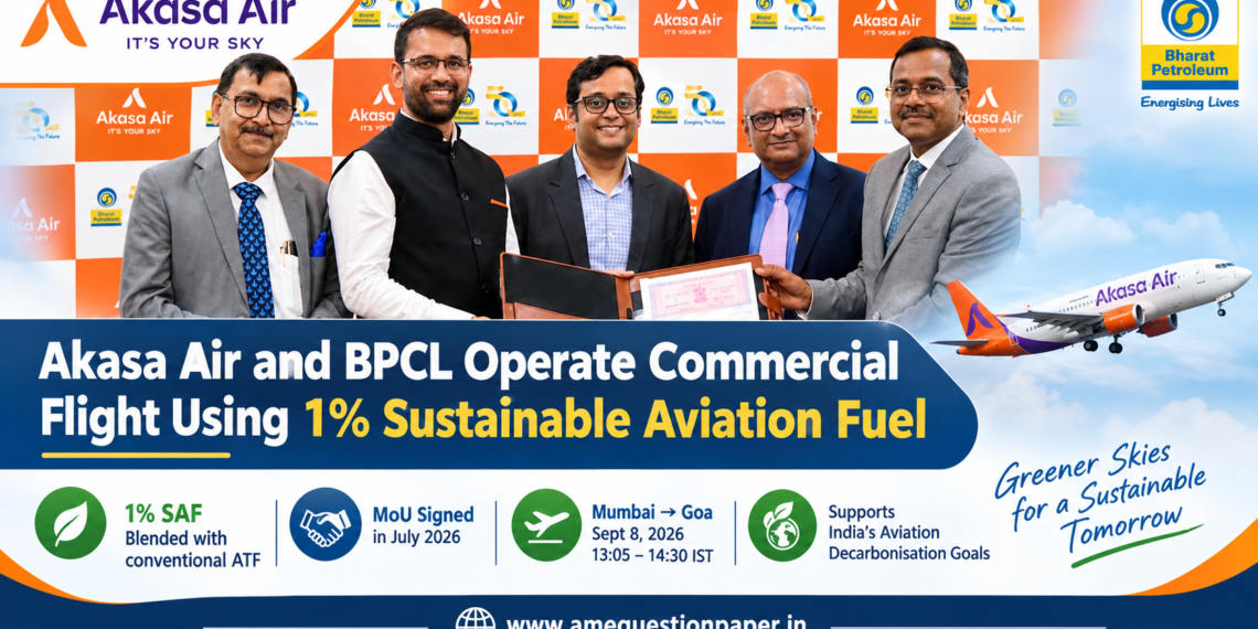 Akasa Air and BPCL Operate Commercial Flight Using 1% Sustainable Aviation Fuel