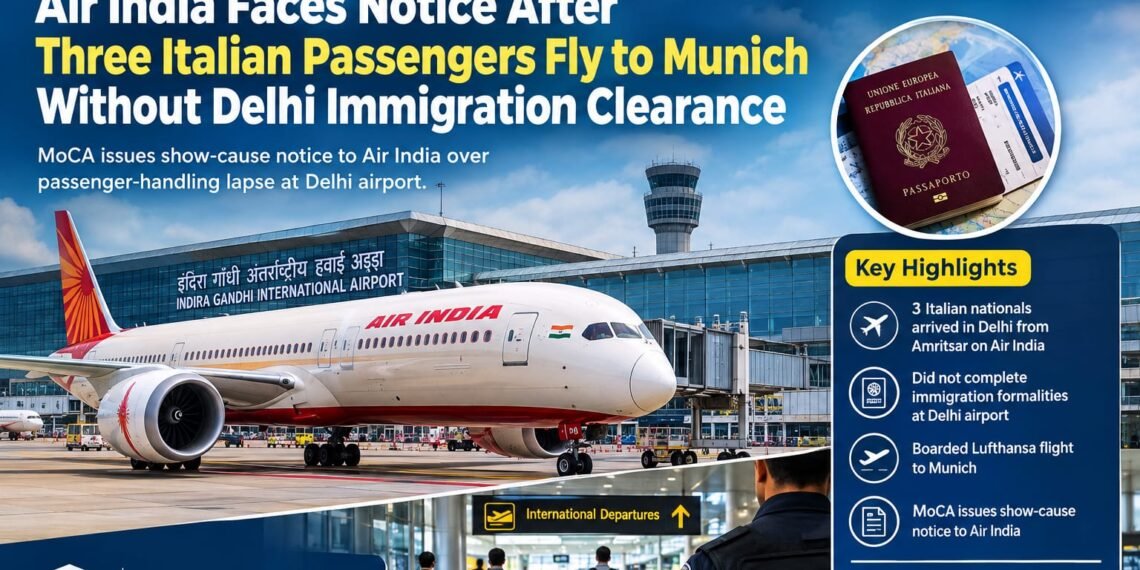 Air India Faces Notice After Three Italian Passengers Fly to Munich Without Delhi Immigration Clearance
