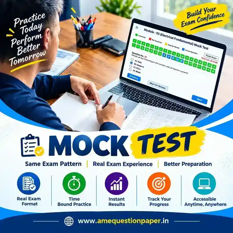 Student taking a timed DGCA AME online mock test with multiple-choice questions, answer navigation and exam practice.
